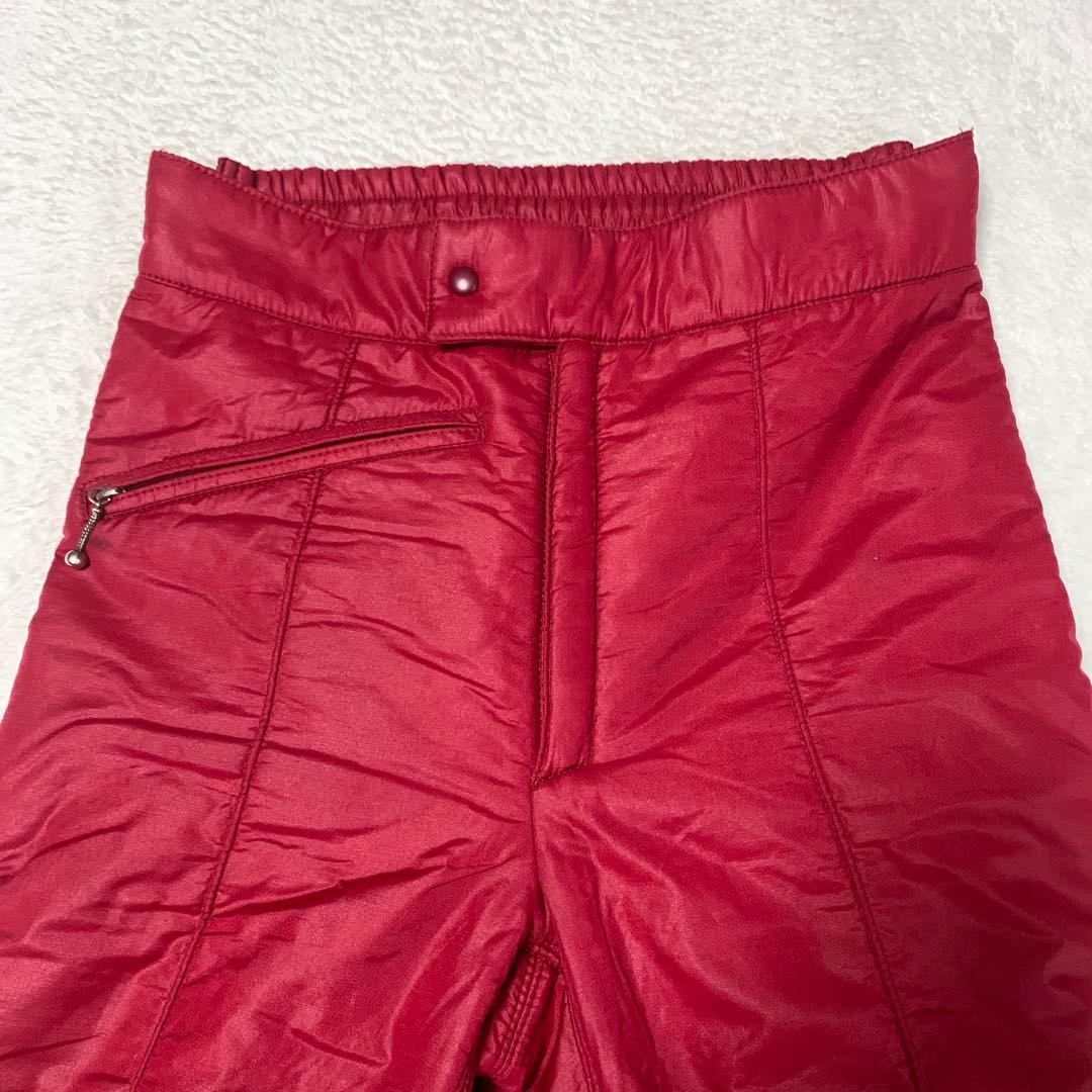 90'sゴールドウィン　スノーボード　スキーウェアパンツ　レッド　ブーツカットS