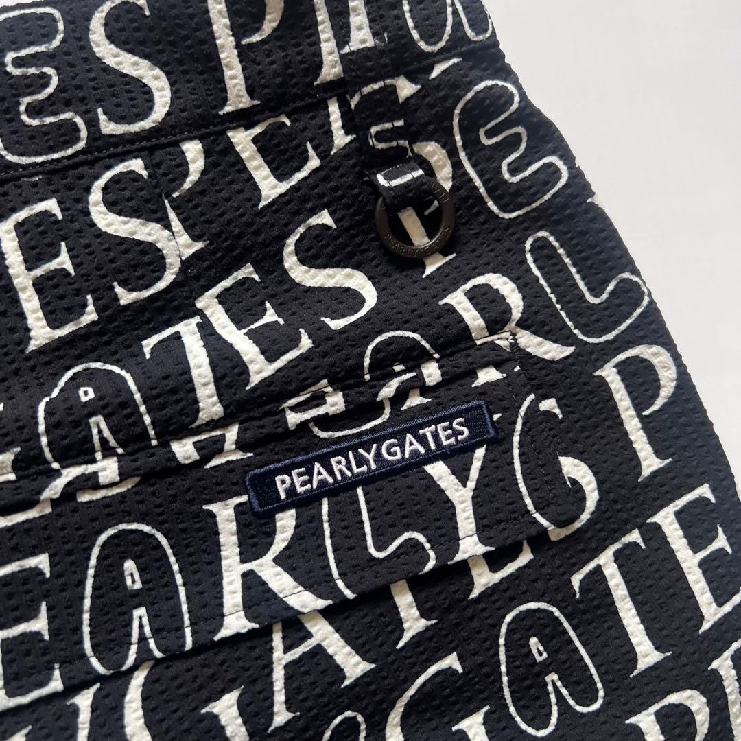 PEARLY GATES パーリーゲイツ　総柄　ハーフパンツ　メンズ　ロゴ　L