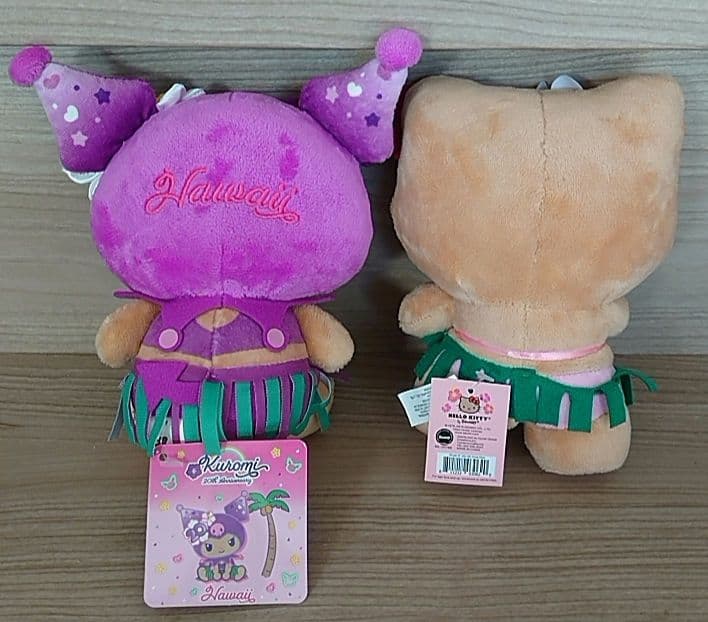 ハワイアンスタイル 日焼けキティ 日焼けクロミ　ぬいぐるみ セット フラダンス