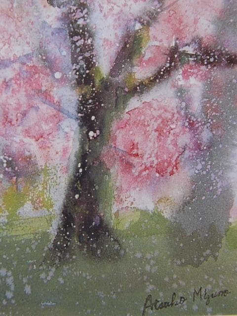 水野淳子、【春】、希少な額装用画集より、美品、新品額装付、インテリア