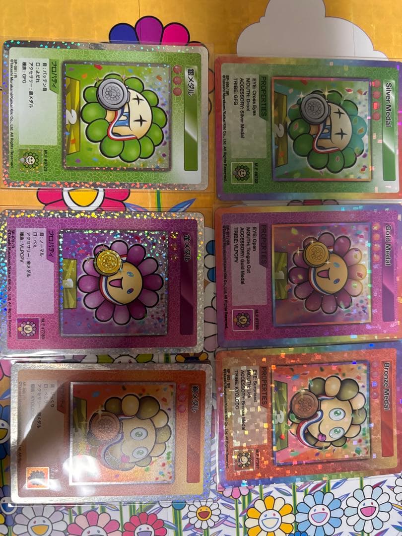 6枚セット　108フラワーズandリバイズド　金銀銅メダル