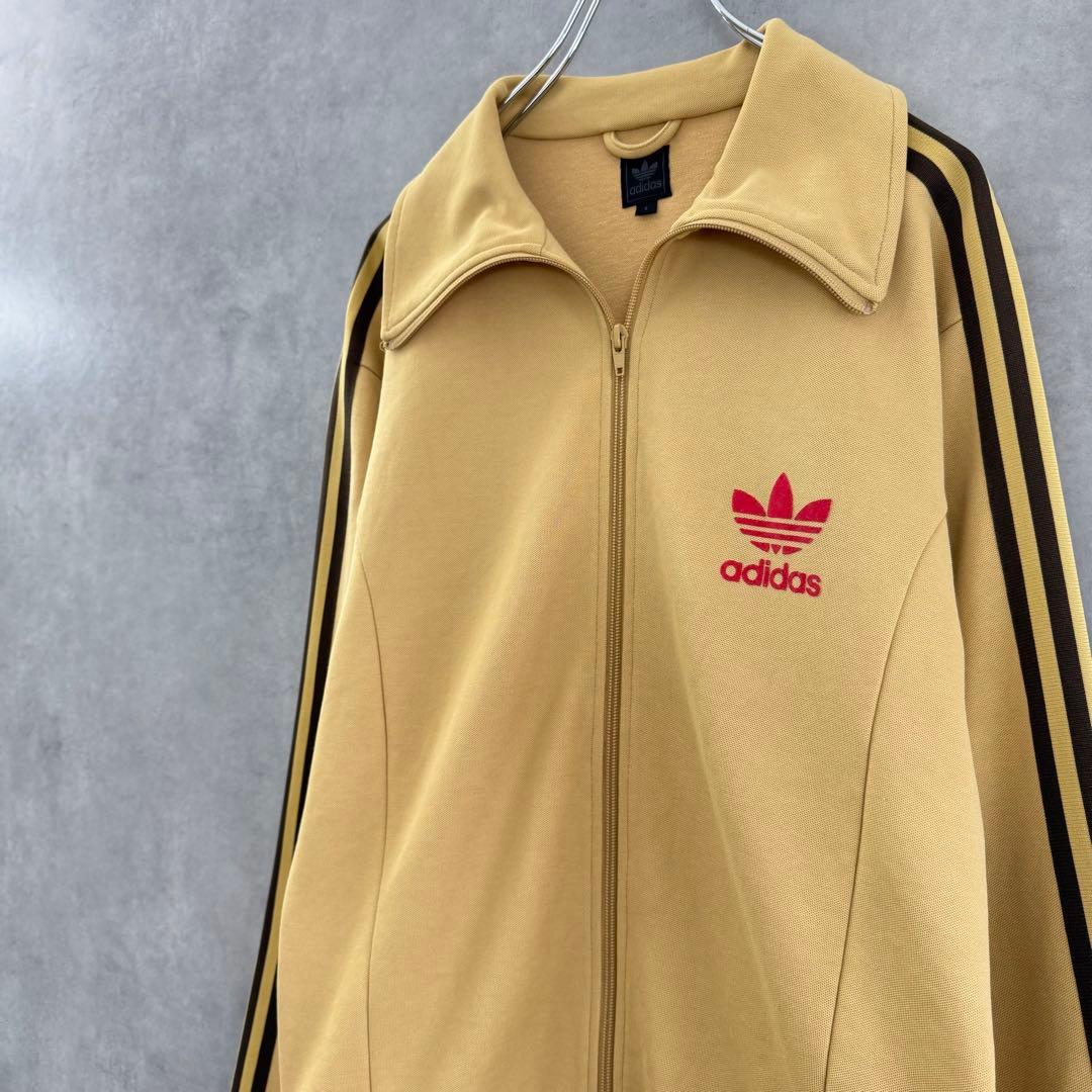 00s old adidas アディダストラックジャケット ベージュ×ブラウンL