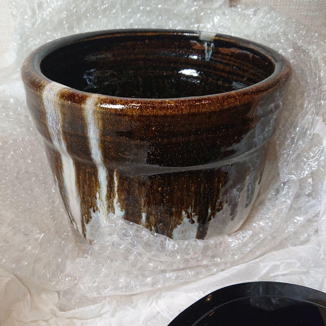 茶道具 水指 叩き朝鮮唐津一垂口水指 中里忠寛作