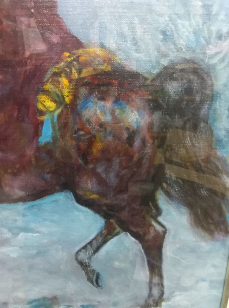 絵画油絵　 イタリアの画家　 ジョンフランシスゴンザガ　 タイトル馬と騎手