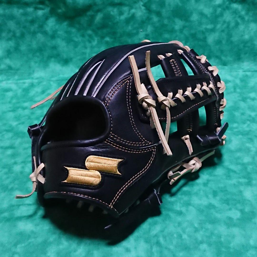【美品】SSK 硬式内野手用 スペシャルメイクアップ ブラック×キャメル