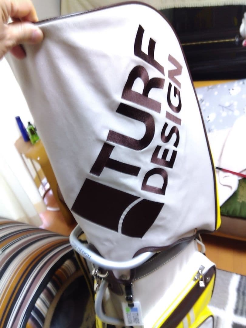 ターフデザイン　キャディバッグ　イエロー×グレー