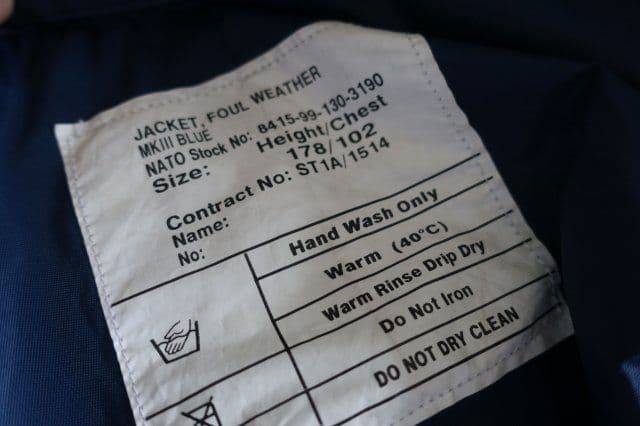 イギリス軍　フォールウェザージャケット　MKⅢ