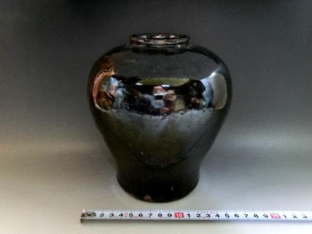 壷■黒釉飴釉古壺 宋時代 古い花瓶 時代物 花器 古玩 唐物 中国 骨董品■