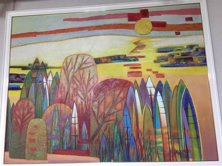 絵画 題名 染められて