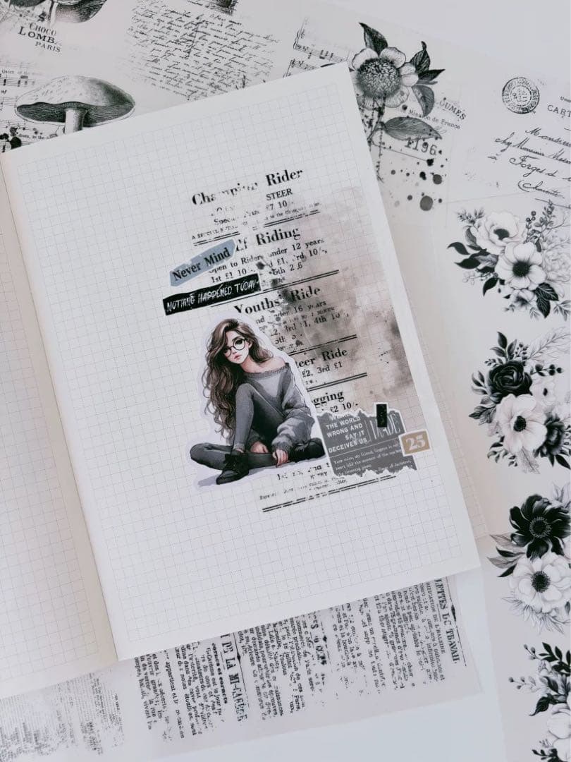 简单手帐　海外マスキングテープ　マステ 【2276】