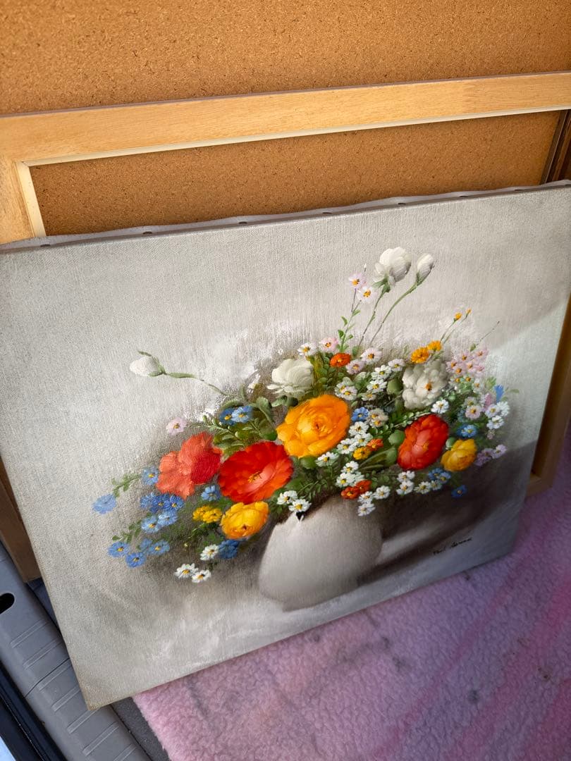 ポール・アダモス Paul Admos 油彩　花図 静物画 油彩　絵画　値下げ中