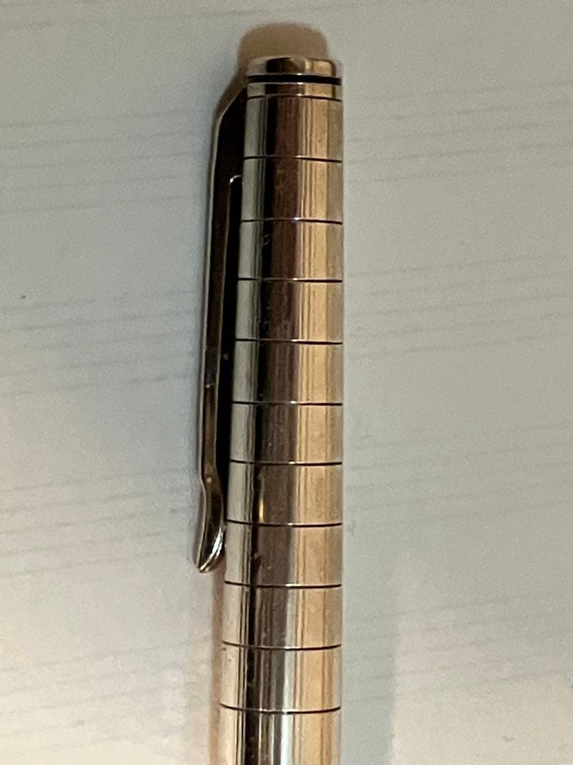 【美品】PLATINUM リビエール 18K-WG スターリングシルバー 万年筆