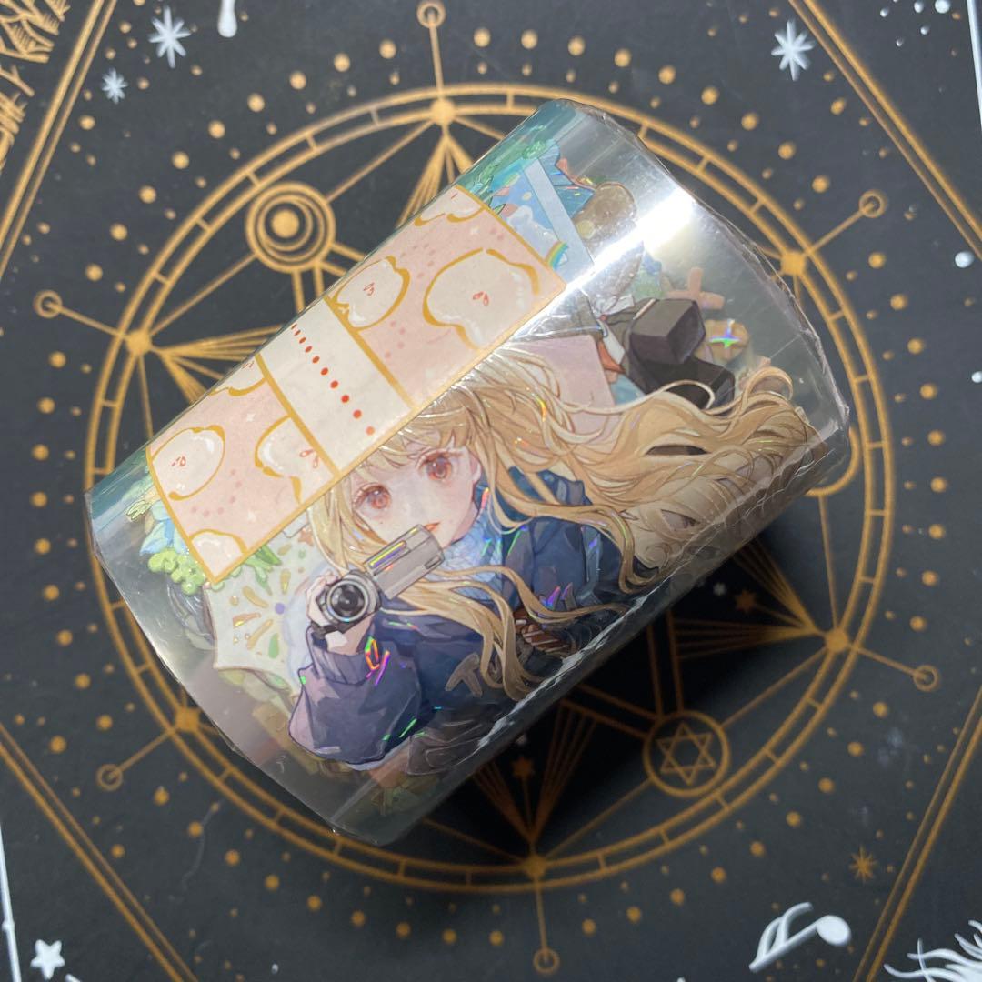 【G】海外　10m巻　貝殻光マスキングテープ　人物系/動物系/女の子