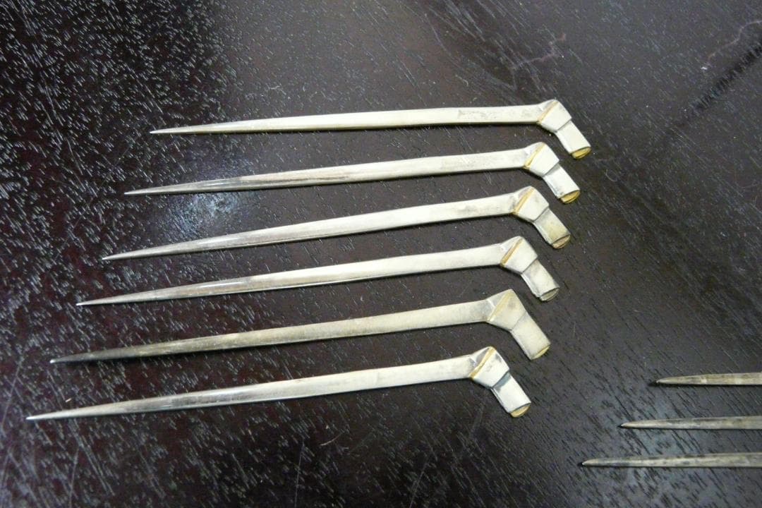 銀製 菓子切 菓子楊枝 18本 85.5g 銀食器 銀細工