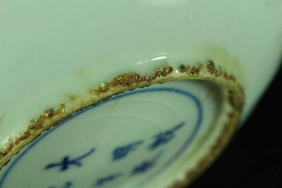 中国美術 赤絵 祥瑞 鶏蝶草花紋 皿 四枚 成化年製 まとめて(K-LC822)