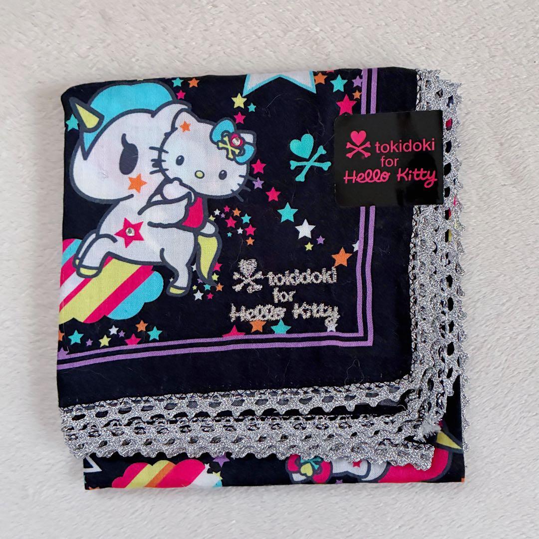 【未使用】tokidoki トキドキ　キティハンカチ