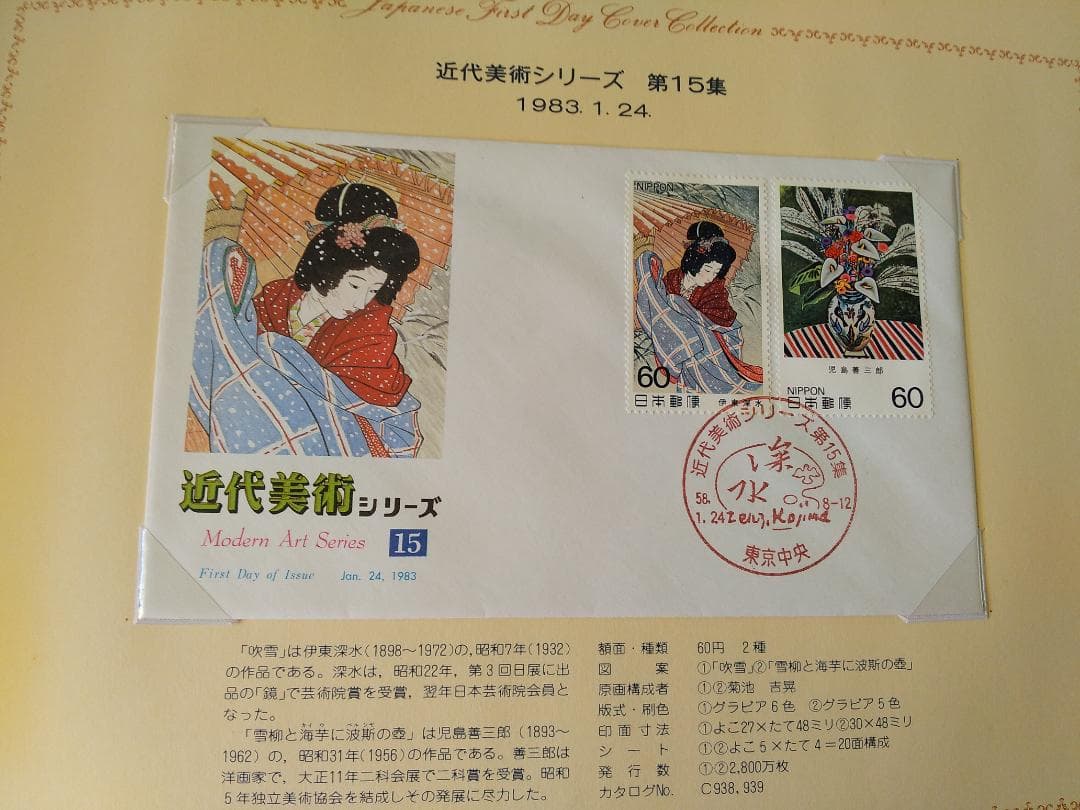 初日カバー 1983年 昭和58年 亥年 記念切手 切手 28通 ファイル 新品