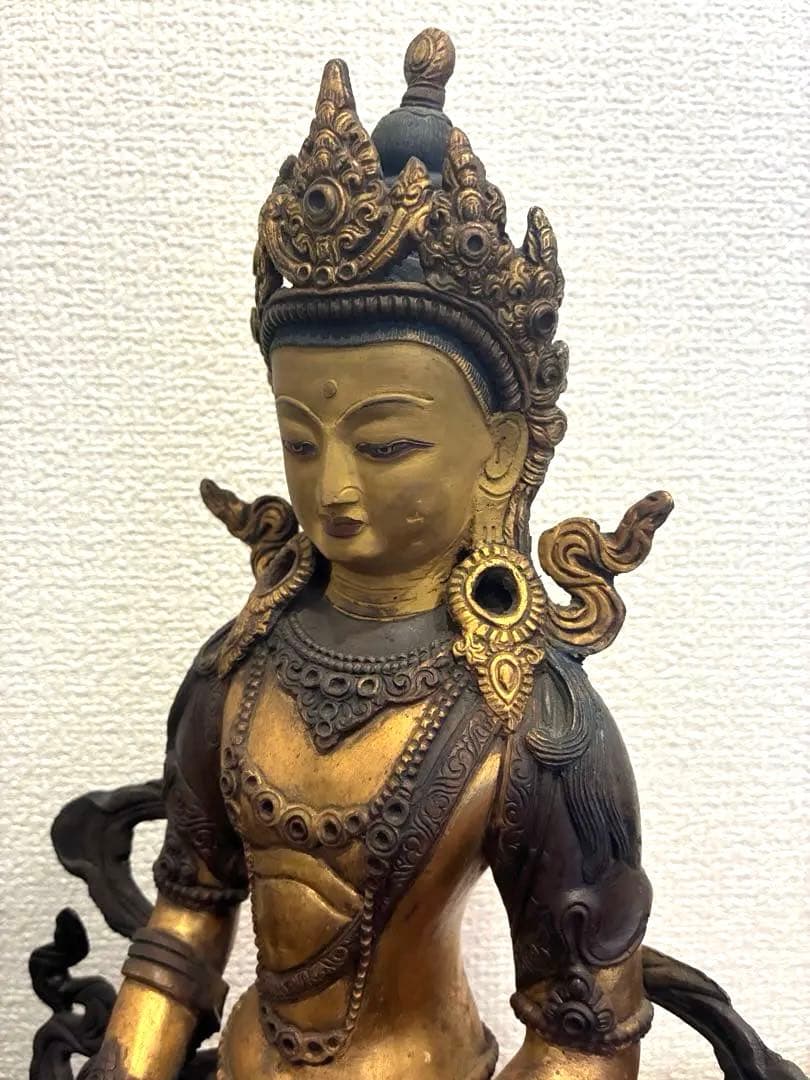 チベット　ネパール　無量寿仏坐像　仏像　金銅仏