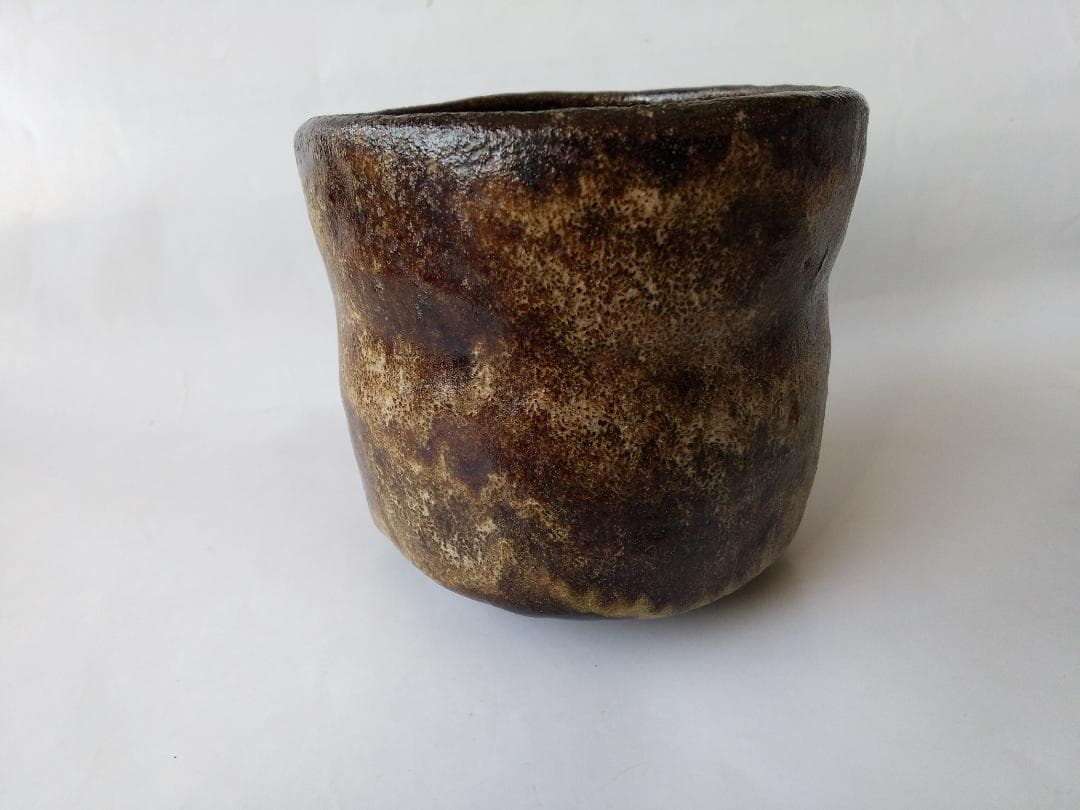 大樋焼 中村定甫 作 大樋筒茶碗 共箱 栞 茶道具 抹茶碗 新品 未使用 保管品