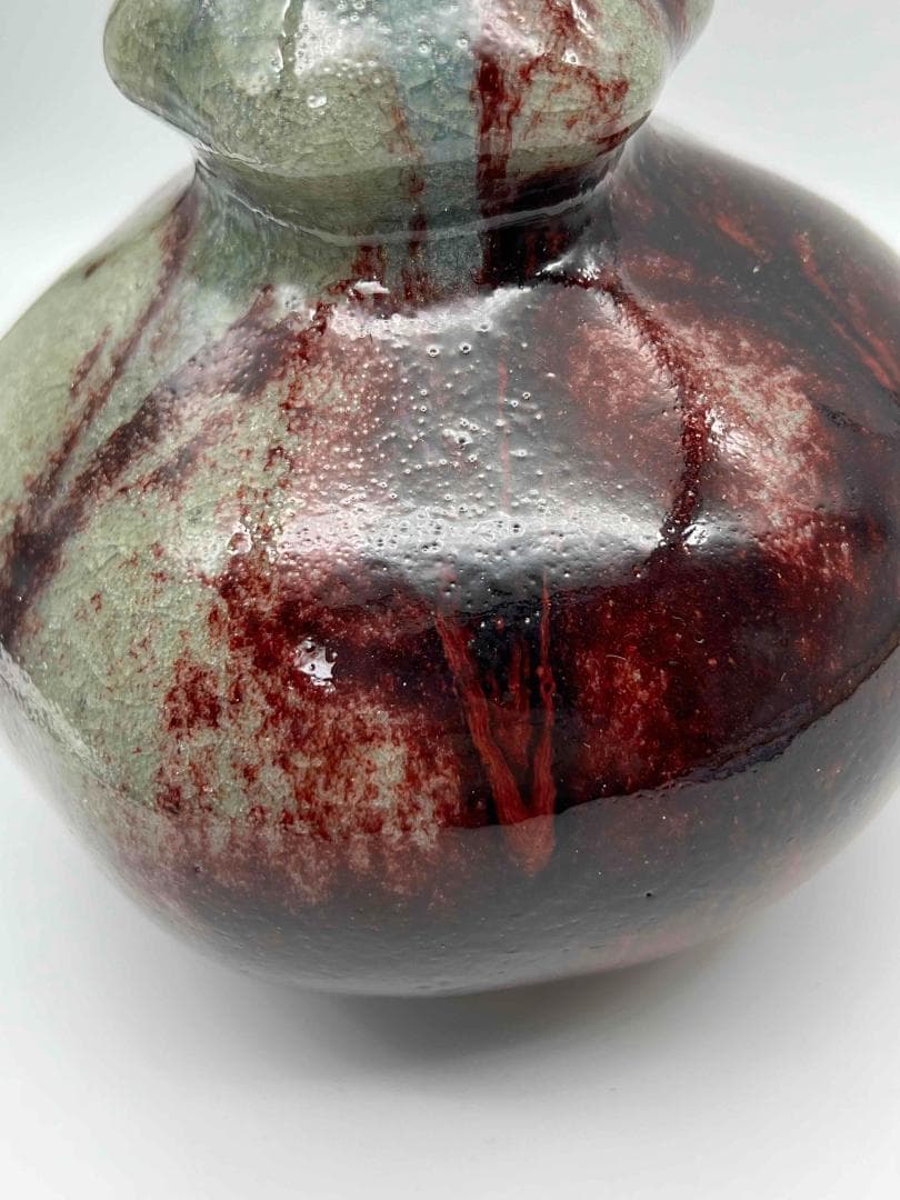 清時代　鈞窯　窯変釉　瓢箪瓶　唐物　古賞物　中国古美術　骨董品(B-96)