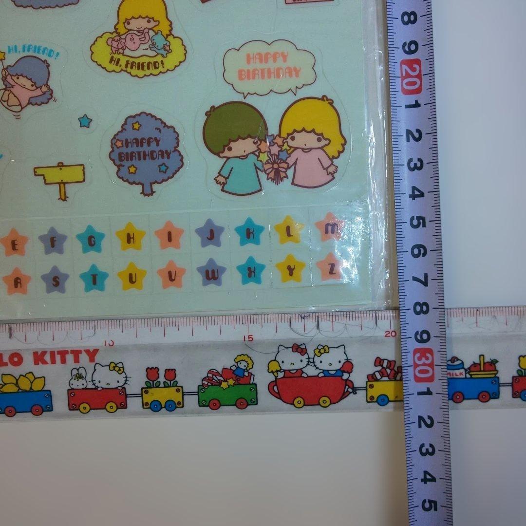 昭和レトロ 1976年 サンリオ リトルツインスターズ シール 未開封