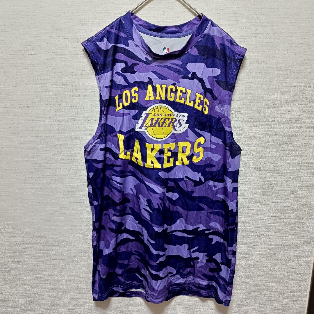 ❤NBA公認 レイカーズ レブロン・ジェームズ 6番 迷彩 タンクトップ 【S】