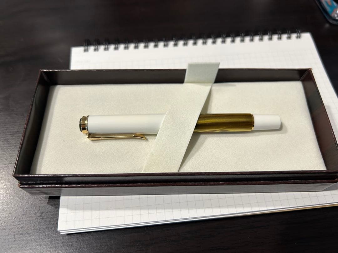 限定品　ペリカン万年筆　M200ゴールドマーブル　極細字(EF)