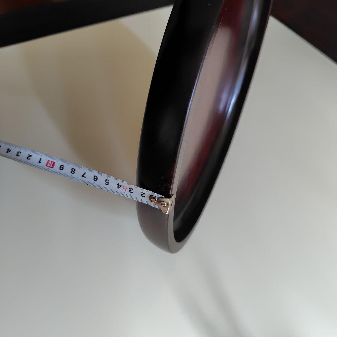 無垢板本紫檀円形盆漆仕上げ。