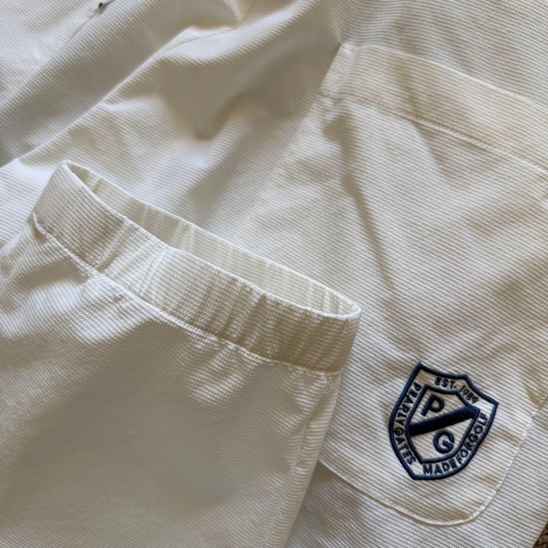 美品　パーリーゲイツ　ジョガーパンツ　XL〜XXL相当 白　ホワイト　ドライ素材