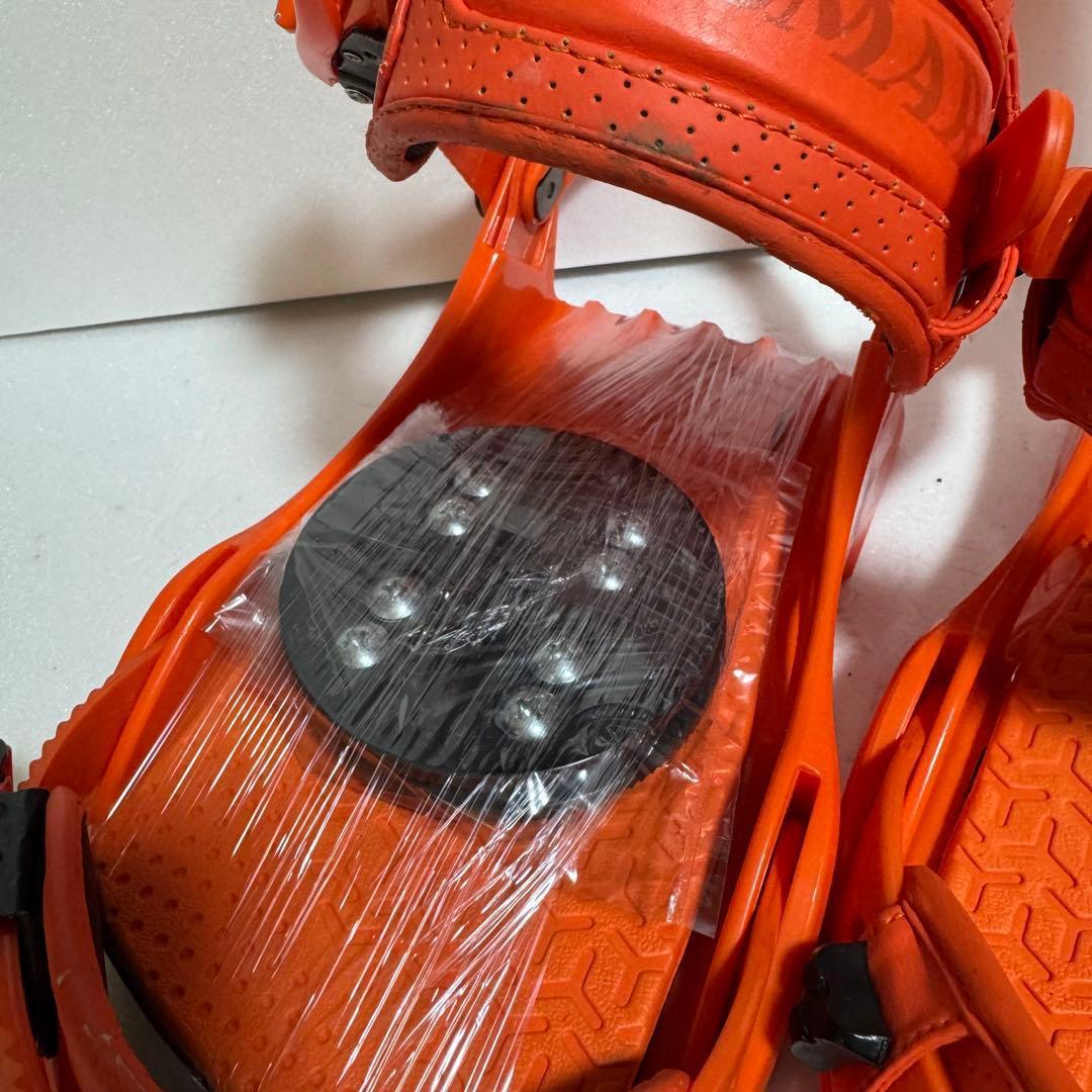 MLサイズ オレンジ スノーボード ビンディング キスマーク