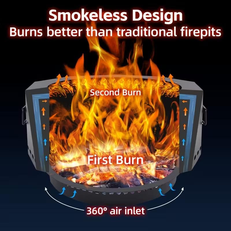 大型二次燃焼焚火台ストーブ ファイヤーピット 新品未使用品