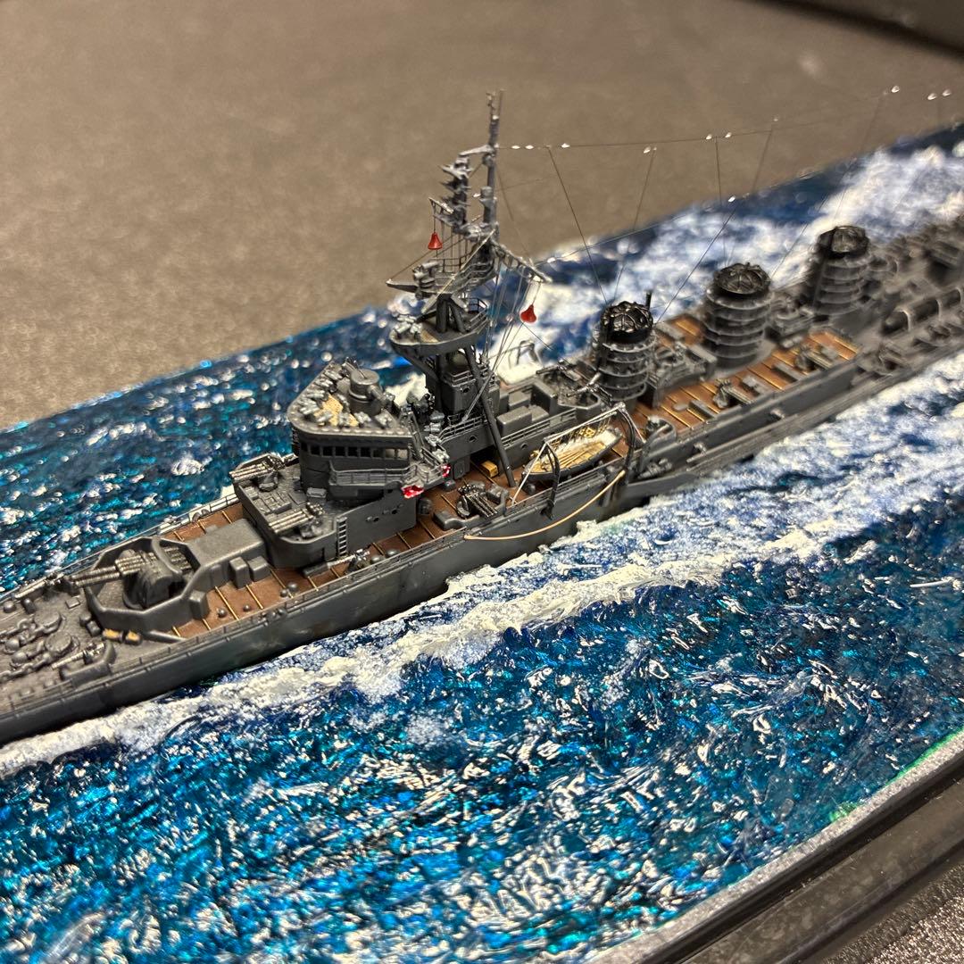 ● フジミ模型製 1/700軽巡洋艦 北上(きたかみ)ジオラマ完成品＋艦これ北上