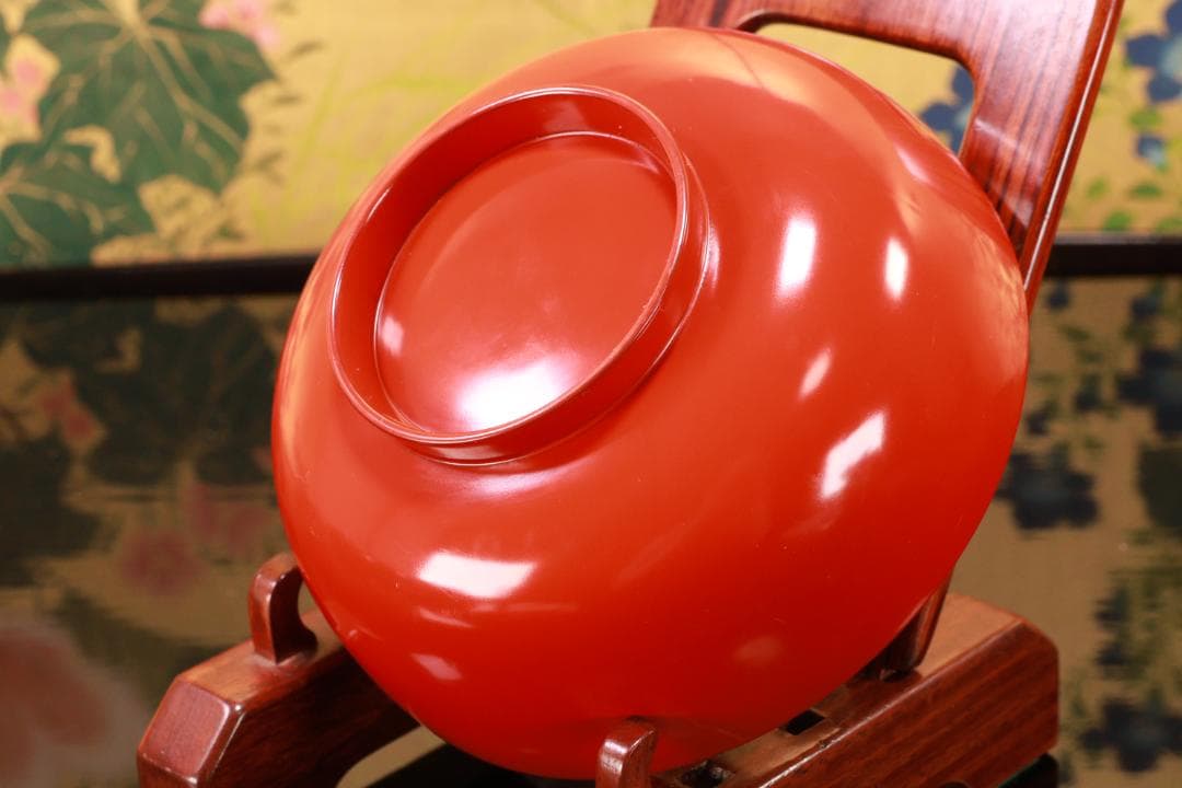 BJ120a　時代輪島塗　四君子図蒔絵　吸物椀　五客　木製　茶道具 懐石 菓子