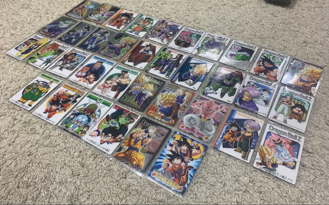 ドラゴンボールZ グミ　プラスチックカード　43枚　カード　日本製　裏面青　赤