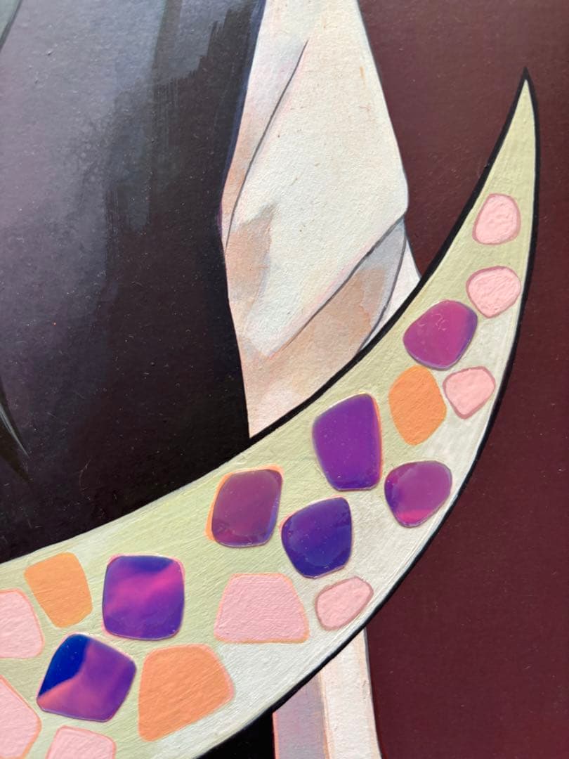 大槻香奈　「月の器」　アクリル・ガッシュの少女のポートレート