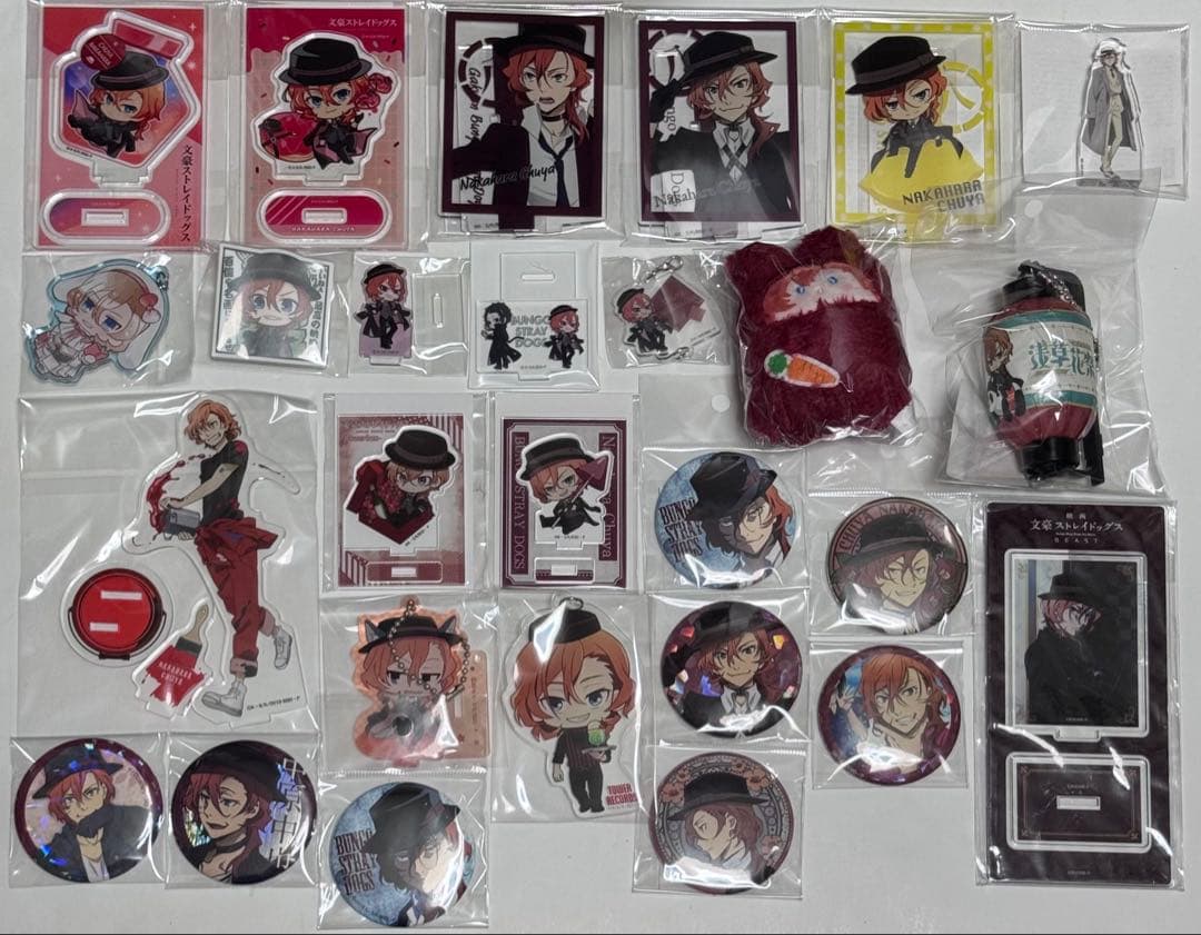 文スト　中原中也　アクスタ　缶バッジ　セット　未使用　ぬいぐるみ