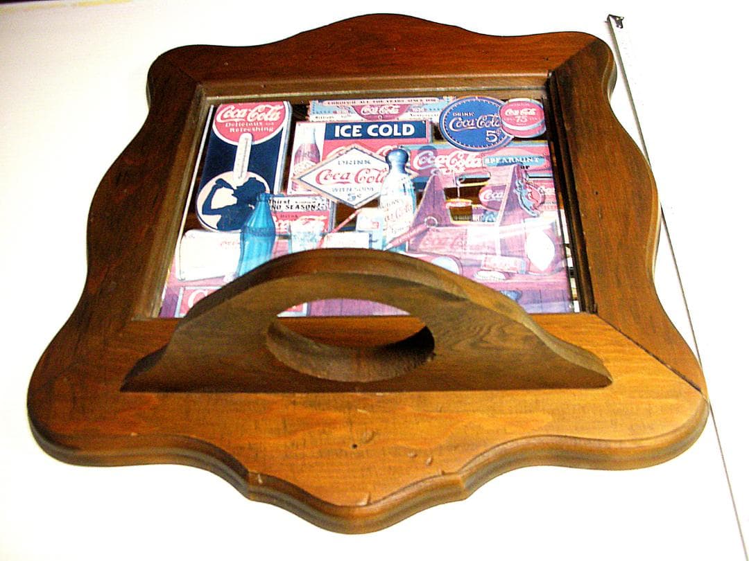 超希少ヴィンテージ パブミラー 額装タオル掛け付◆直輸入品ガラス製レアインテリア