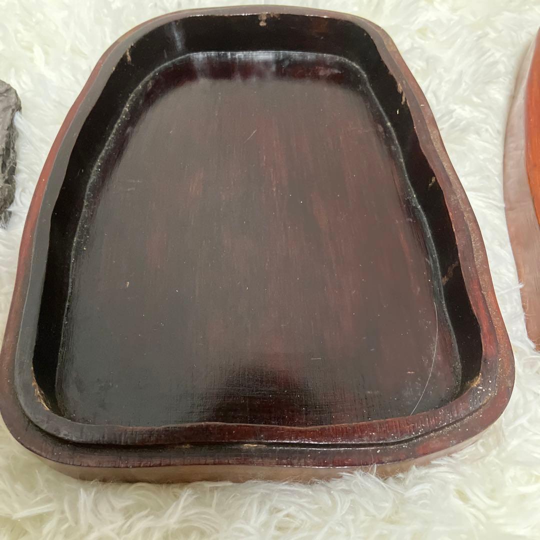 中国硯 唐硯 注册 端渓 商標 梅彫り すずり 書道具　貴重品