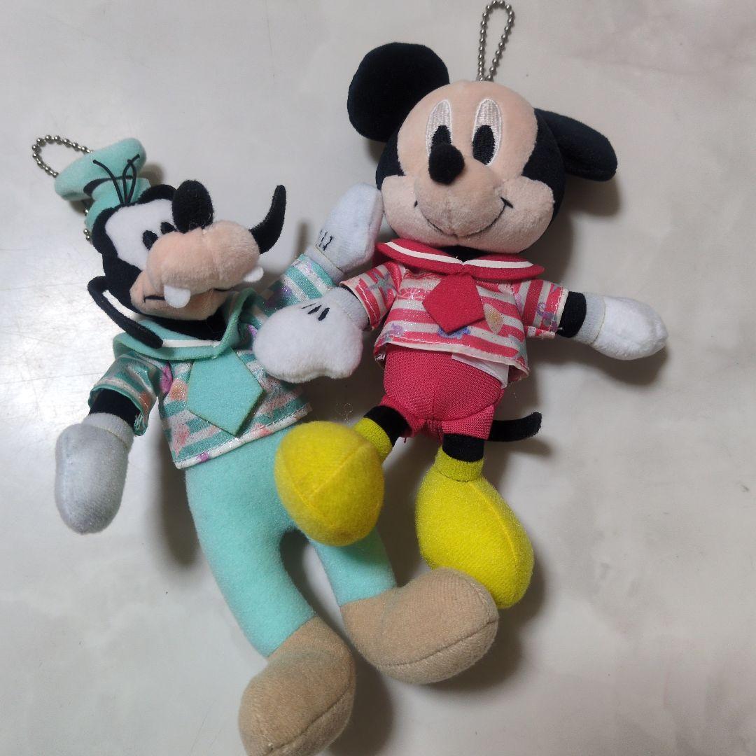 美品　ディズニーストア　サマー　マリン　ぬいぐるみ　ミッキー　グーフィー　セット