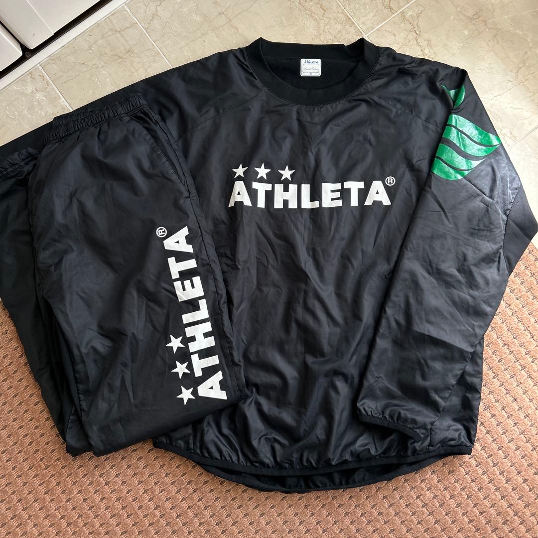 ★美品★ATHLETA 保温裏地付！防寒ジャージ ピステ 上下セット O LL