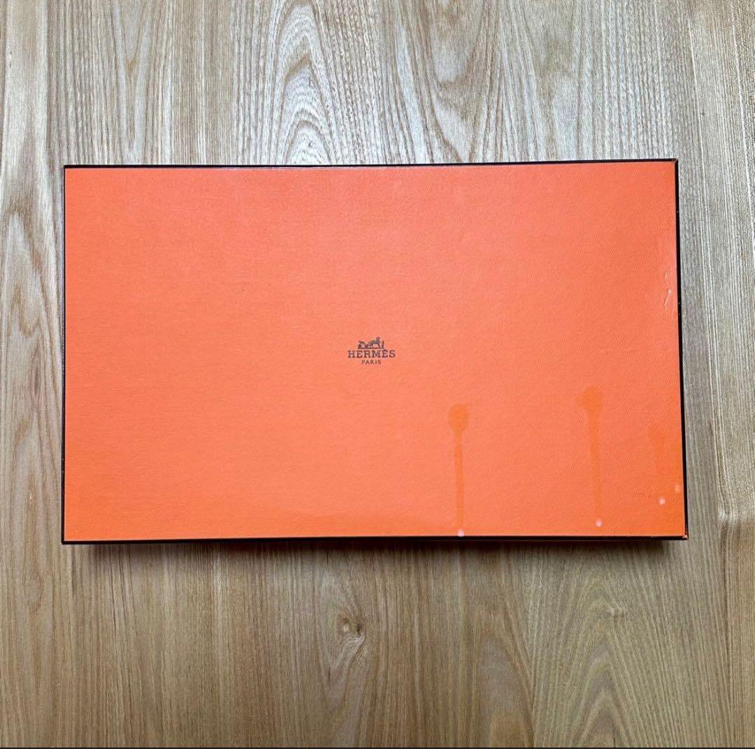 新品未使用】HERMES オレンジ　バスタオル　H柄　箱 • 袋 付き