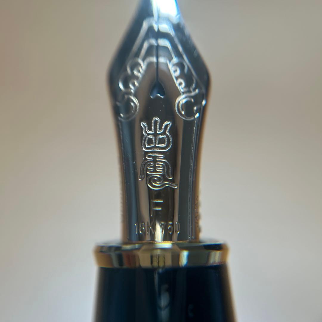 プラチナ 出雲 万年筆 マット鉄刀木　細字 18k