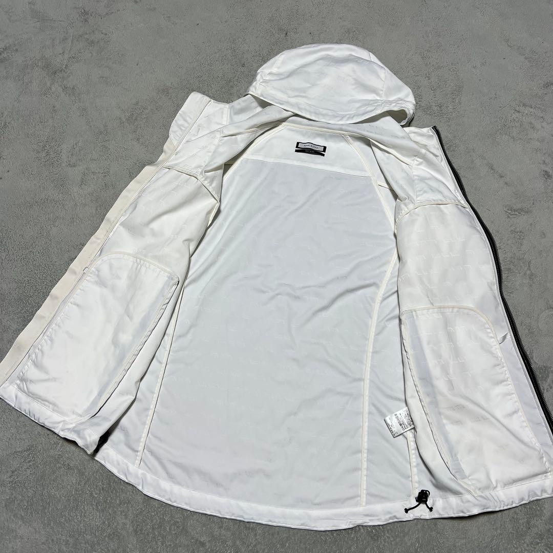 マークアンドロナ　ナイロンジャケット ホワイト　48サイズ　ゴルフウェア 総柄
