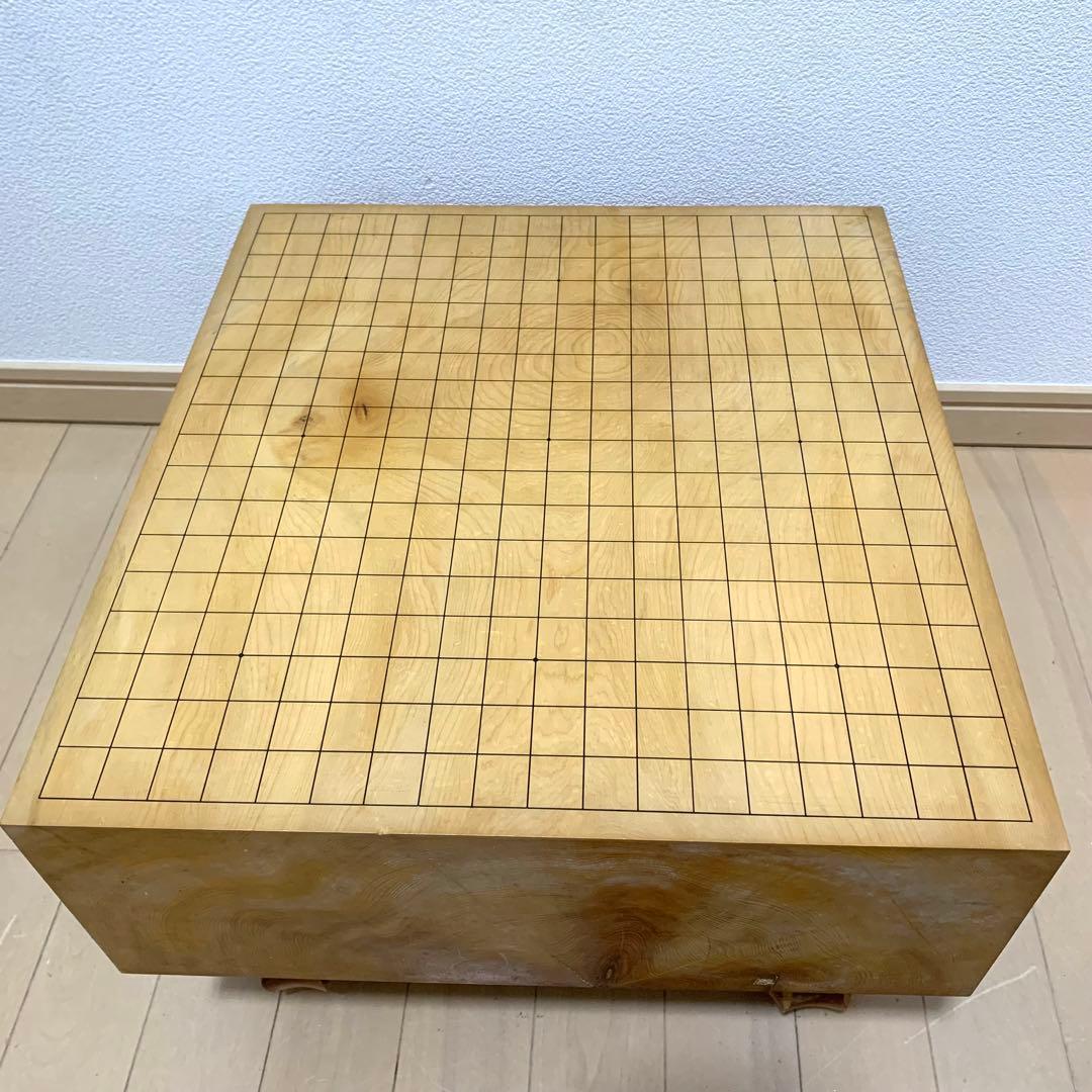 【高級】本榧 脚付碁盤 5寸 ヘソ有り 19路盤