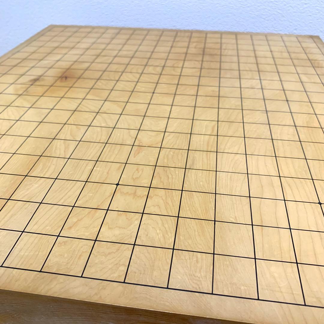 【高級】本榧 脚付碁盤 5寸 ヘソ有り 19路盤