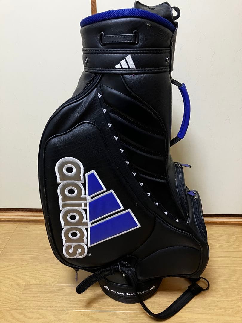 adidas キャディバッグ 黒/青