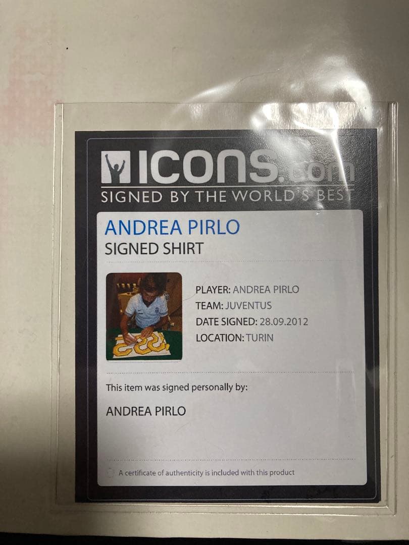 ユベントス PIRLO 直筆サイン入りユニフォーム21番