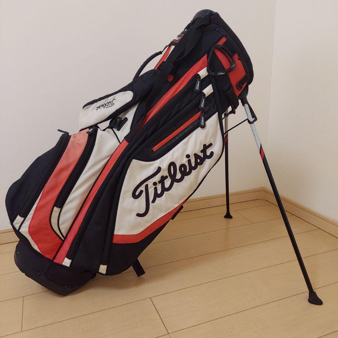 Titleist タイトリスト 軽量 キャディバック スタンド 白/黒/赤