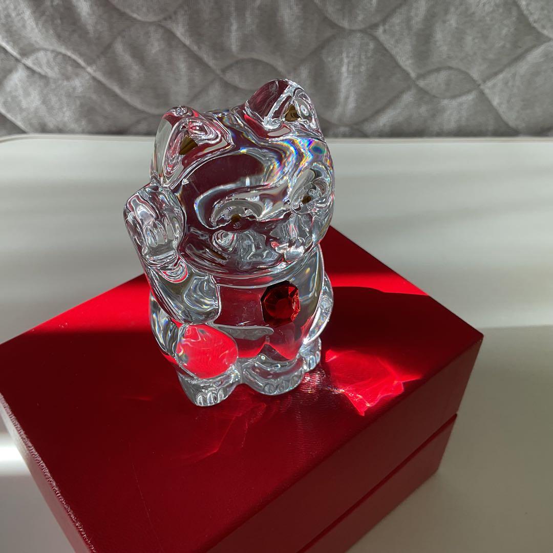 バカラ　まねき猫 レッドオクトゴン