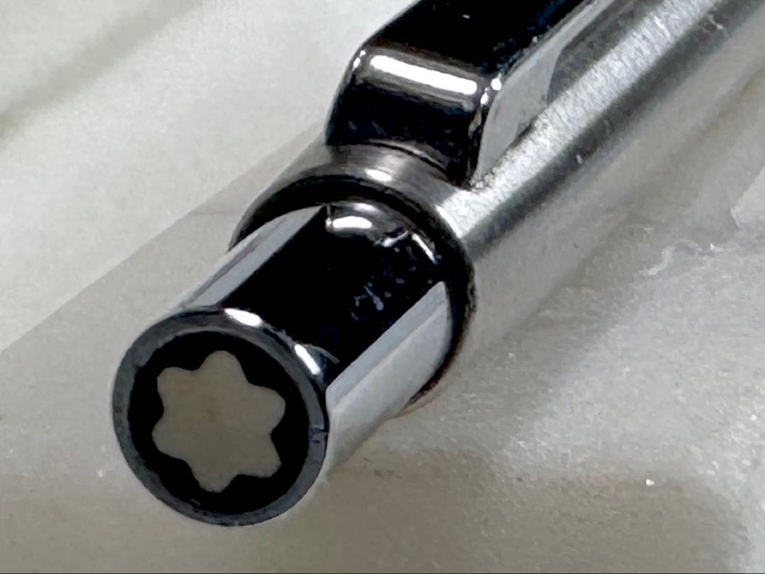 【新品同様】MONT BLANC 1990S シルバーボールペン　スリムライン